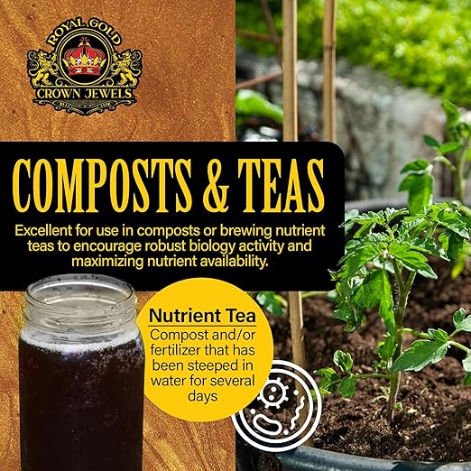 Royal Gold Crown Jewels Organic All Purpose 5-5-5 Dry Soluble Fertilizer, 5 lbs - Excellent for Pre-Amending Soils, Top-Dress Applications, in Composts and Nutrient Teas