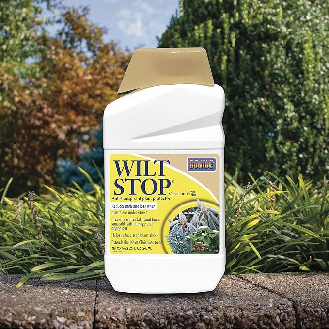 Bonide Wilt Stop, 32 oz Concentrated Anti-Transpirant Plant Protector, Long Lasting Effects, Extend the Life of Plants