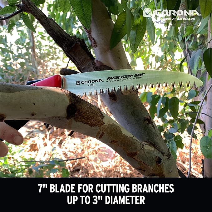 Corona 7 Inch RS 7245 Razor Tooth Folding Saw, 7-Inch Curved Blade, Steel