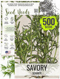 Seed Needs Summer Savory Seeds for Planting Herbs - Non-GMO Heirloom & Untreated Annual Herb Seed to Plant a Culinary Kitchen Garden Indoors or Outdoors (1 Pack)