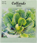 Set of 25 Collards- Vates Vegetable Seed Packs - 100% GMO Free - Heirloom - Black Duck Brand (25, Collards- Vates)