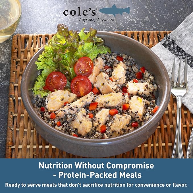 COLE’S Open & Eat Meals Variety Pack | 5.6 oz Hand-Packed Smoked Salmon & Trout with Quinoa & Vegetables | Ready to Eat Meals | High Protein, 4 Cans