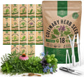 Organo Republic 18 Culinary Herbs Seeds Variety Pack - 10,180+ Heirloom, Non-GMO, Herbs Seeds for Outdoor and Indoor Home Gardening, Including Rosemary, Thyme, Oregano, Mint, Basil, Parsley