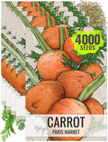 Seed Needs Carrot Seeds for Planting Paris Market Carrots - Non-GMO Heirloom & Untreated Annual Cool Weather Crops - Grow a Home Grown Outdoor Vegetable Garden (5 Packs)