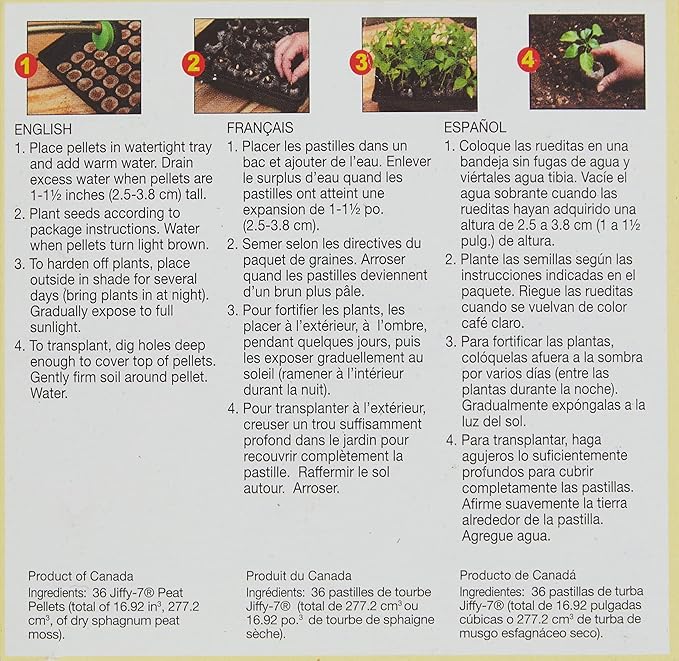 Jiffy J3R36 36mm Plant Pellet Refill 36 Count