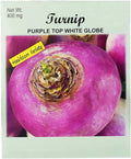 Set of 25 Turnip Purple Top White Globe Vegetable Seed Packs - 100% GMO Free - Heirloom - Black Duck Brand (25, Turnip- Purple Top White Globe)