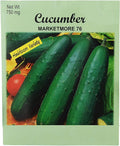 Set of 50 Cucumber marketmore 76 Vegetable Seed Packs - 100% GMO Free - Heirloom - Black Duck Brand (50, Cucumber- Marketmore 76)
