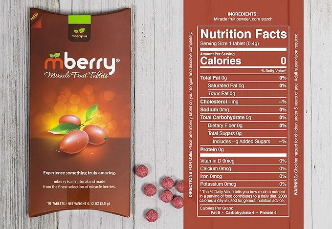 mberry Miracle Fruit Tablets, 10-Count (Pack of 2)