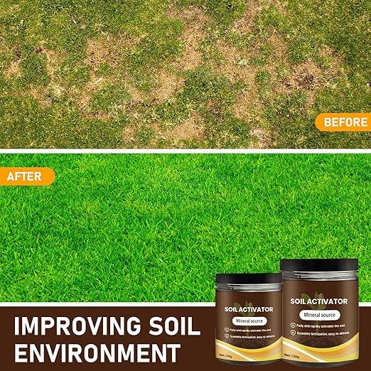 2Pcs Soil Activators, Organic Soil Activators and Plant Fertilizers, Soil Pro Activator, Water-Soluble Formula for Optimal Nutrient Uptake, Promoting Plant Rooting 120g