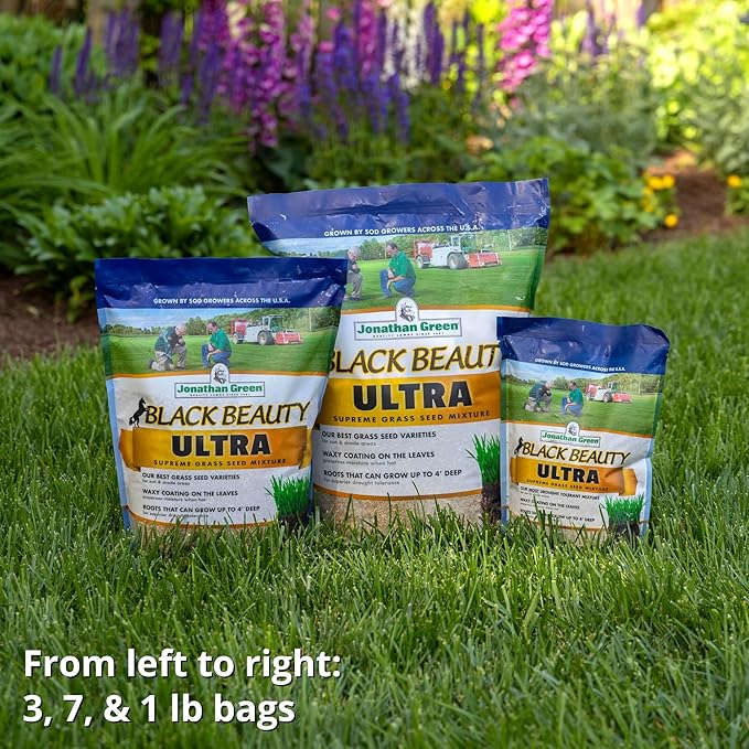 Jonathan Green (10321) Black Beauty Ultra Grass Seed - Cool Season Lawn Seed (3 lb)