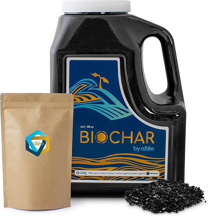 Superchar - Premium Charcoal Soil Amendment - 128oz & 24oz High-Yield Organic Fertilizer Supplement - All Natural Enhancer for Garden and Potting Soil - Stimulates Plants Growth- 128oz & 24oz