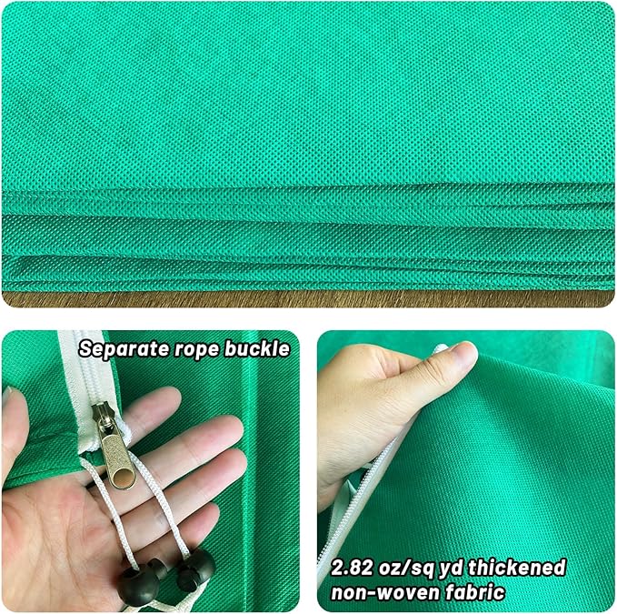 4 Pack Plant Covers Freeze Protection(71" x 47.3"),2.82 oz/sq yd Non-Woven Fabric,Frost Covers with Zipper Drawstring Plant Protection Cover Bags for Outdoor Winter Frost Cold Weather