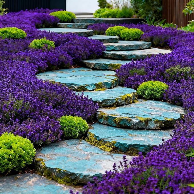 5000+ Creeping Thyme Seeds for Planting, Perennial Mixed Thymus Seeds, Non-GMO Heirloom Ground Cover Thymus Seed for Outdoor Garden