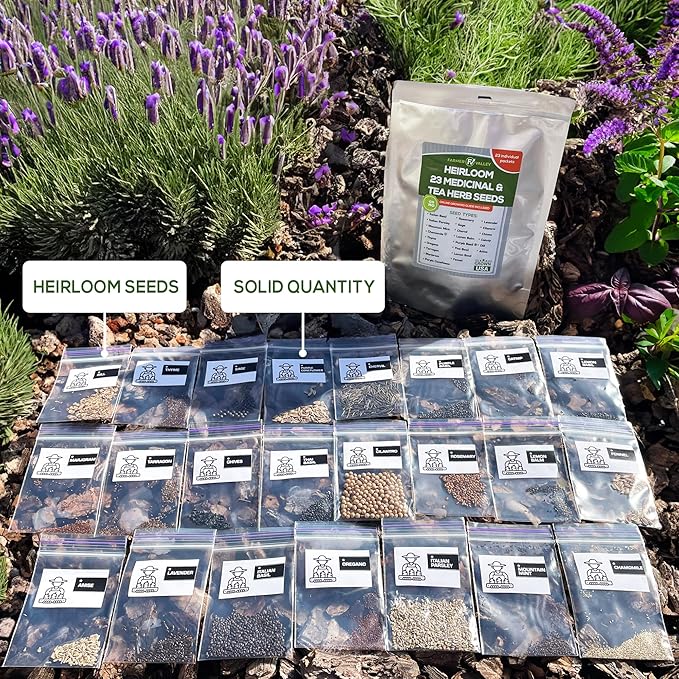 Most Popular Heirloom Non GMO Tea and Herb Seeds for Planting Indoor and Outdoor Garden