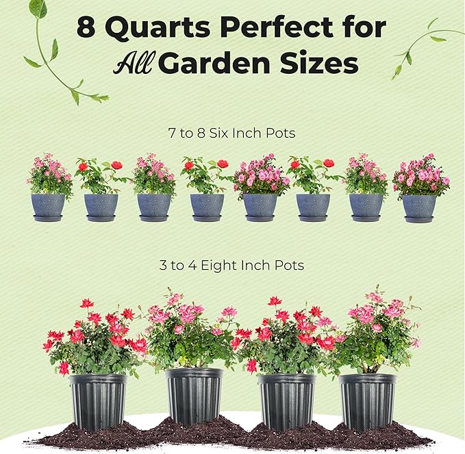 Specialty Rose Planting Mix by Perfect Plants | Premium Nutrients for Flowering Roses Such as Drift, Knockout, and Heirloom (8qt)