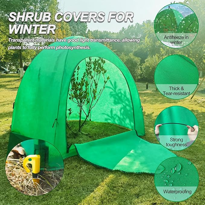 59″*59″*60″ Large Winter Plant Warm Covers with Air Hole for Raised Bed- Warm Tent Freeze Protection Humidity Domes for Germination, Seedling Propagation Protecting Plants from Animals