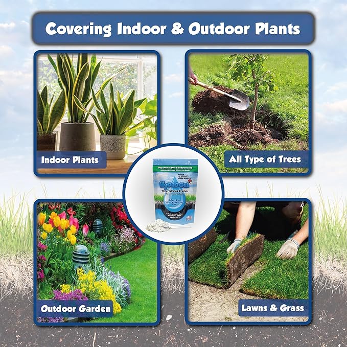 HidroGel Plus Water Storing Crystal Soil Additive With Zeolite Growing Booster, 1 Pack of 12 Oz for 23 CuFt Soil, Helps Prevent Over & Underwatering and Reduce Water Stress for Indoor & Outdoor Plants
