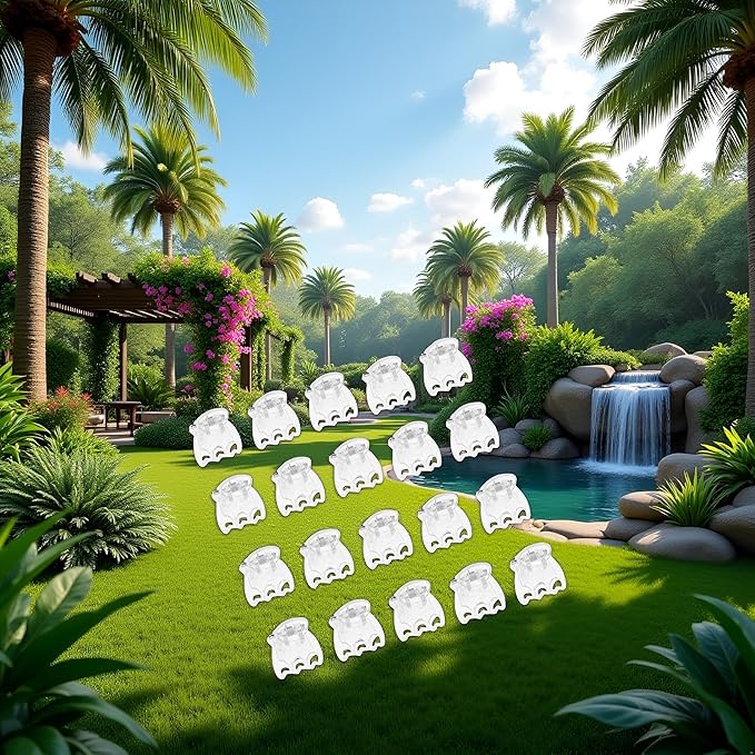 50 Pcs Plant Support Clips,Plant Orchid Clips Flowers Support Clear Fixer for Garden Vine Stem Plants Climbing Clasp Transparent 6 Claws Orchid Plastic Butterfly Plant Support Garden Structures
