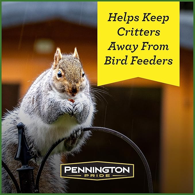 Pennington Pride Squirrel & Critter Blend, With Sunflower Seeds and Peanuts for Squirrels, Helps Keep Critters Away From Bird Feeders, 10-lb. Bag