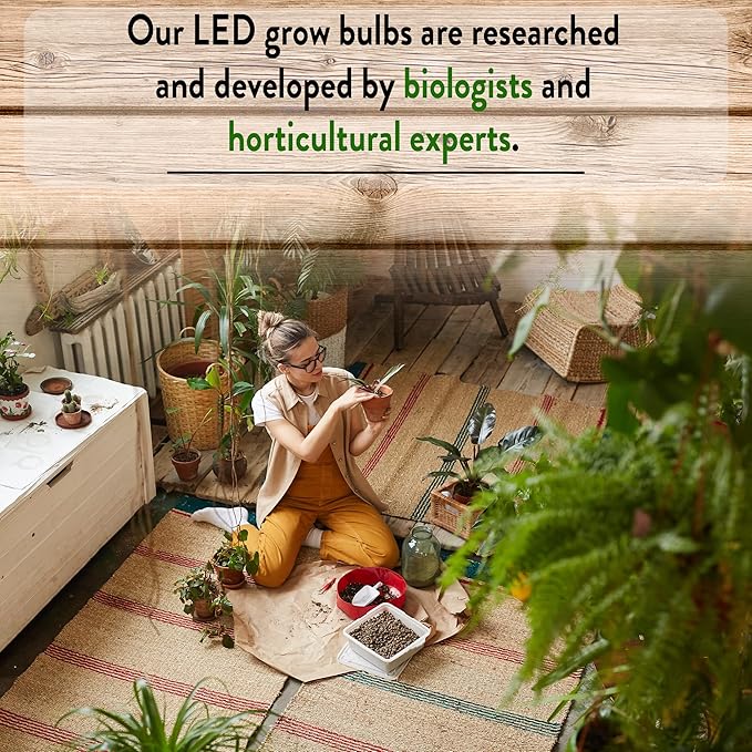 Norb NorbBOTANIC A19 LED Grow Light – Full-Spectrum 9W Plant Light, Mimics Sunlight for Seed Germination, Optimal Indoor Plant Growth, Herbs, Tropical, Houseplants, High-Intensity, E26 Base