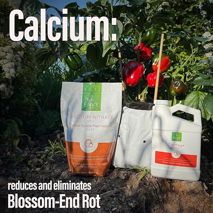 ENVY CalMag+ (4-0-0) Professional Grade Calcium, Magnesium and Iron Liquid Plant Food Supplement for Hydroponics & Soil (Gallon)