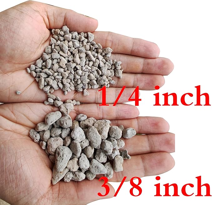 Voulosimi Garden Pumice Rock Horticultural Cactus Bonsai Succulent Soil Additive for Plants, Landscaping, Vase Fillers (1/4 inch, 18 LB)