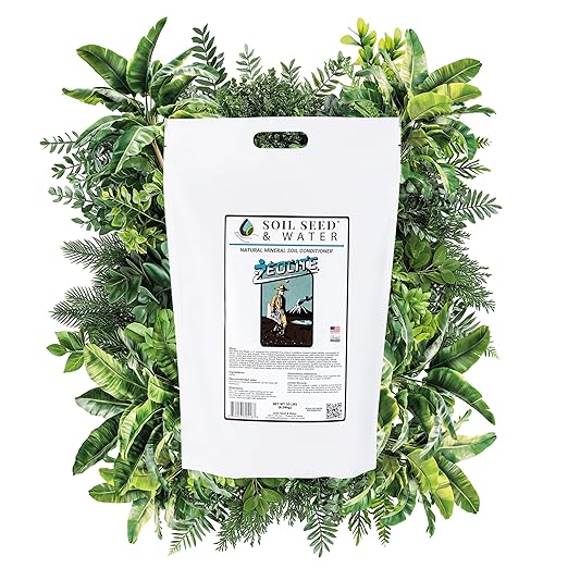 Soil Seed & Water Zeolite Soil Conditioner – Natural Minerals for Water Retention, Nutrient Exchange, and Drainage - Home Garden - OMRI Listed