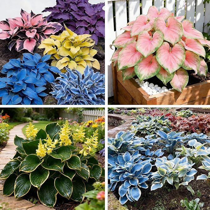Hosta Seeds for Planting, 299+ Mixed Hosta Seeds, Perennial Flower Palnts, Non-GMO Heirloom Hosta Flower Seed for Home Garden Outdoor