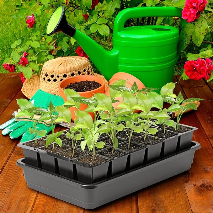 EBaokuup 12 Pcs 24-Cell Replacement Capillary Mats-13 x 8.3 Inches Self Watering Seed Starting Mat-Capillary Mats for Indoor Gardening Greenhouse Plant Seed Starting