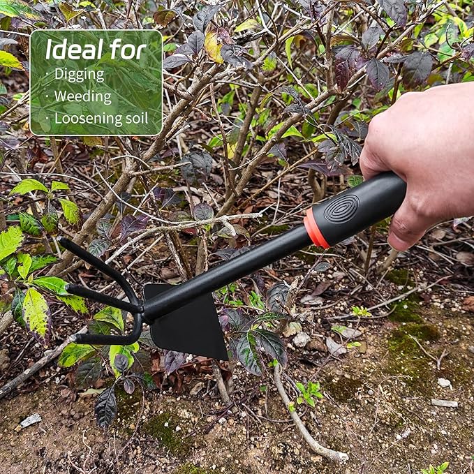Weed Puller Tool, Portable Garden Weeder Tool, Gardening Weeding Tool for Hand Weeder Puller for Vegetable Gardening Backyard Farm Planting - Black
