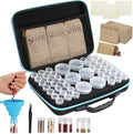 hasumcol 48 Slots Seed Storage Organizer Box, Garden Vegetable Plant Flower Seeds Saving kit with Write Label Funnel Tweezer 2 Sizes Storage Bottles