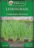 TKE Farms & Gardens - Lemongrass Seeds for Planting, Over 750 Non-GMO Seeds, Grow Indoors & Outdoors for Fresh Herbs Year Round, Easy-to-Grow Aromatic Herb for Cooking, Teas & Wellness