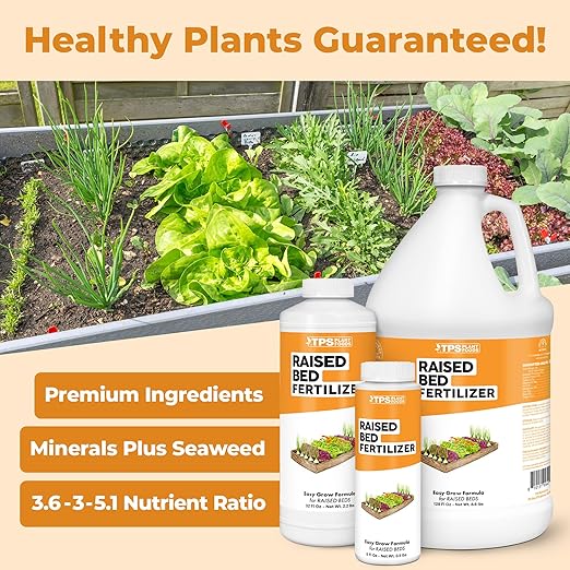 Raised Bed Fertilizer – Liquid Plant Food for Higher Garden Yields, Strong Root Development & Healthy Vegetable Growth, 8 oz