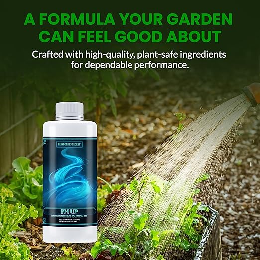 Humboldts Secret pH Up for Plants | Hydroponics and Soil pH Adjustment | Concentrated Potassium Hydroxide Formula | Raises Nutrient Solution Levels for Strong Root Growth and Stability | 8 Ounce