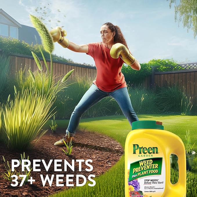 Preen Garden Weed Preventer Plus Plant Food - 16 lb. Pail - Covers 2,560 sq. ft.