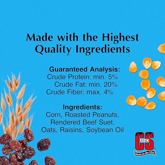 C&S Wild Bird Woodpecker Suet Nuggets Mega Box, 8 Pounds
