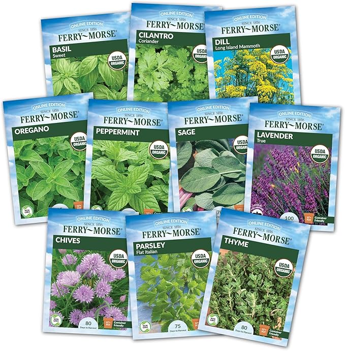 Ferry-Morse Herb Enthusiast Organic Seed Bundle - 10 Pack