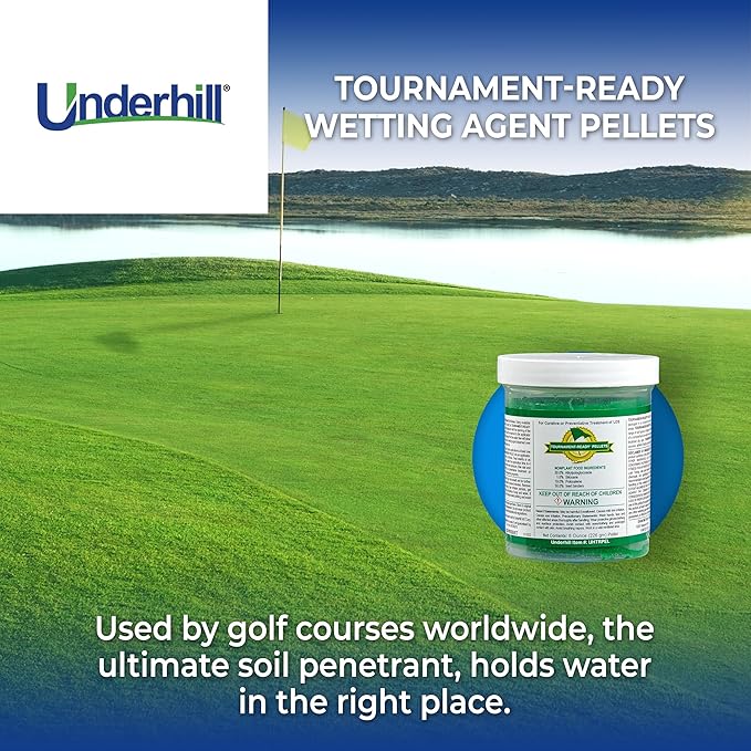 Underhill UHTRPEL Tournament-Ready Wetting Agent Pellets Soil Surfactant for Lawn, Garden, Turf Grass, Golf Greens, 1 Tablet