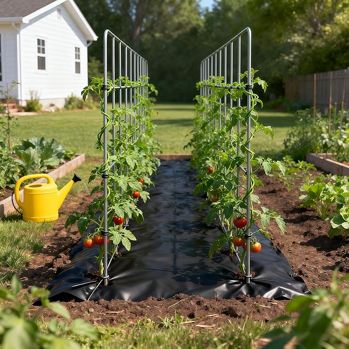 Atlantic Stainless Steel Landscape Staples Garden Stakes 4&6 Inch –Heavy-Duty, Rust-Proof Anchors for securing Weed Barrier Fabric, Plant Covers, Turf, Hoses & Cables. (60, 6 inch)