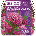 KVITER 150 Swamp Milkweed Seeds (Asclepias Incarnata) - Rose Milkweed, Heirloom, Perennial Wildflower, Pink Blooms, Butterfly and Honeybee Pollinator - Flower Seeds in Seed Packets for Outdoor Gardens