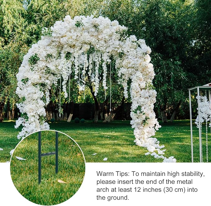 RUBFAC 7.8ft Metal Garden Arch Trellis for Climbing Plants Outdoor, Garden Arbors and Arches, Halloween Archway for Pumpkin Balloon Rose Vines Wedding Christmas Birthday Party Decorations, Army Green