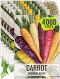 Seed Needs Carrot Seeds for Planting Rainbow Carrots - Non-GMO Heirloom & Untreated Veggie Seed to Grow a Home Grown Vegetable Garden in Fall or Spring (5 Packs (4,000 Seeds))