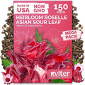 KVITER 150 Roselle Seeds for Planting (Hibiscus Sabdariffa) – Jamaican Sorrel/Cranberry Hibisco Seeds/Gongura Seed/Sour Leaf Seed – Perfect for Hibiscus Tea Organic, Outdoor & Indoor Garden