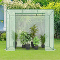 Kecreque Small Greenhouse for Outdoors, Green House for Winter with Roller Shutter Zipper Door and Window, Thickened PE Cover, Portable Greenhouse for Indoor and Outdoor Plant Growth