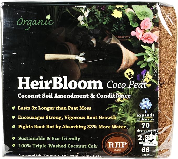 SuperMoss (01511) HeirBloom Coco Peat Soil, Small Bale (2.33 ft3)