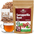 24 Bags Sarsaparilla Root Tea Herbal Tea (Smilax Glabra) - 24 Count 1.5g Sasperella Root Herb Raíz De Zarzaparella