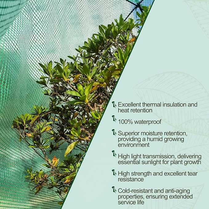 50″*50″*40″ Winter Plant Warm Covers - Raised Bed Cover, Garden Row Accelerator, Warm Tent Freeze Protection Humidity Domes for Germination, Seedling Propagation Protecting Plants from Animals 2PCS