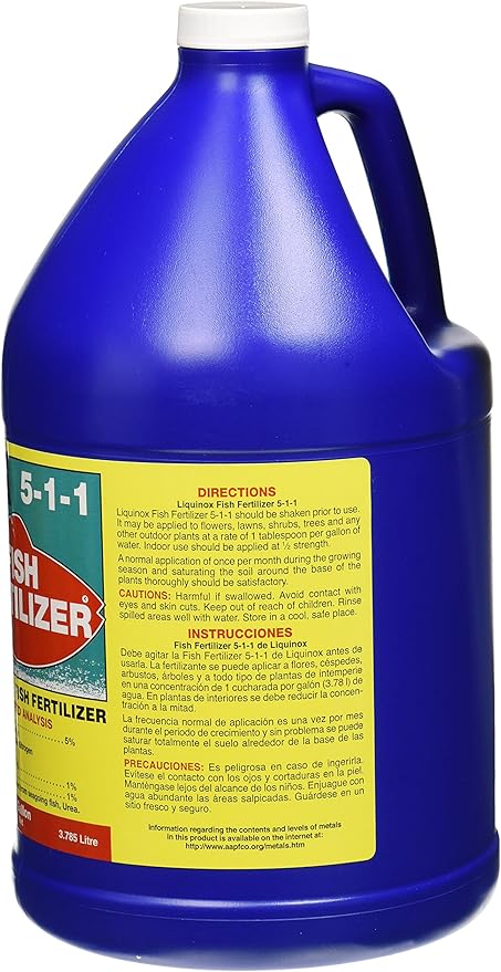 7128 Fish Emulsion 5-1-1 Fertilizer, 1-Gallon