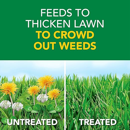 Scotts Turf Builder Weed and Feed3 - Weed Killer Plus Lawn Fertilizer, Controls Dandelion and Clover, Grass Fertilizer For Up To 5,000 sq. ft., 14.29 lbs.