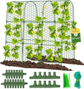 Cucumber Trellis, 50" X 47" U-Shape Garden Trellis for Climbing Plants Outdoor, Arch Trellis Cucumber for Raised Bed, Foldable Plant Support for Vine/Vegetable/Tomato/Zucchini/Pea